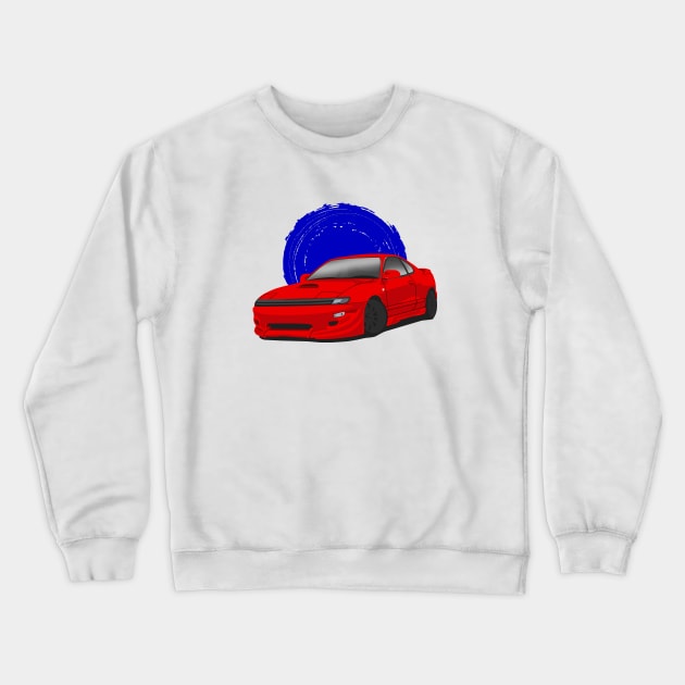 Red Toyota Celica Gts St185 Crewneck Sweatshirt by Rebellion Store